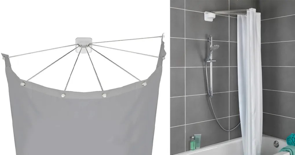 Ernyő alakú zuhanyfüggönytartó