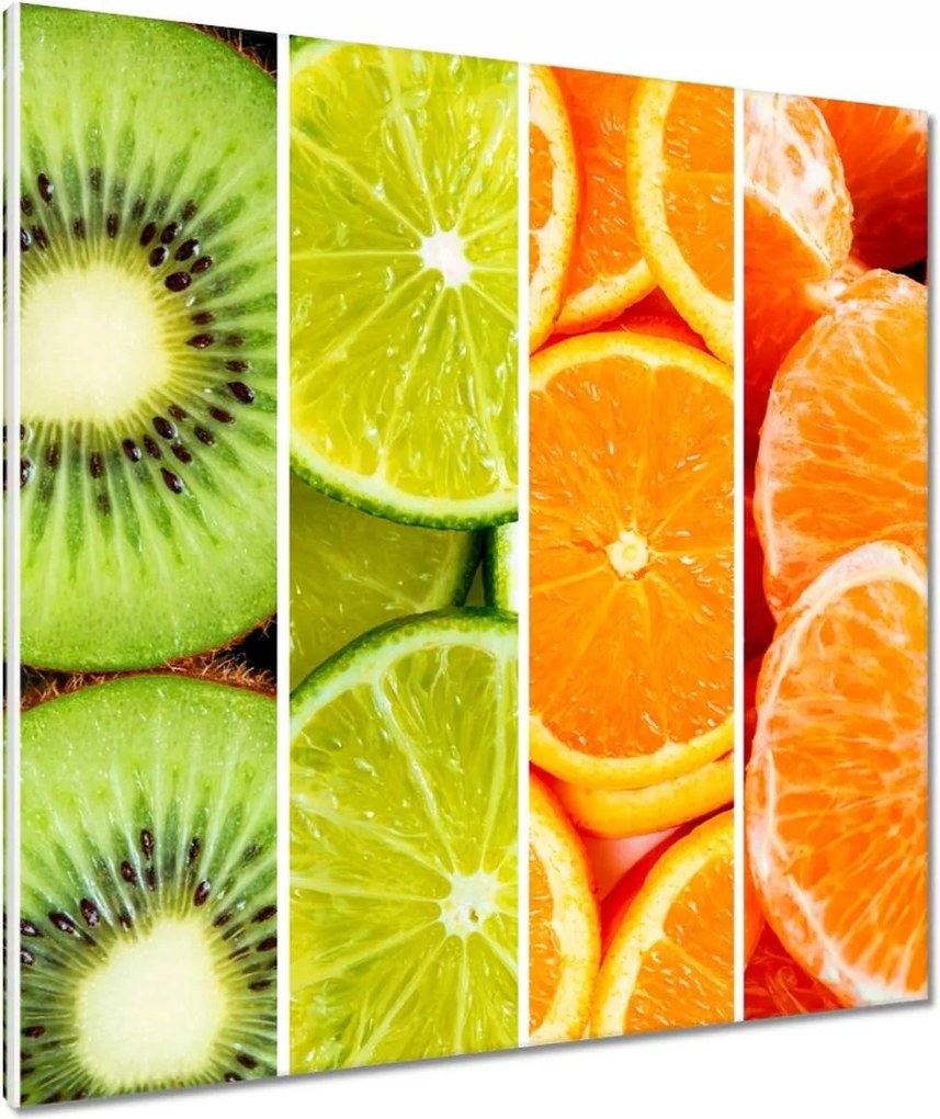 Vászonkép 80x80 Szivárványos gyümölcs mix
