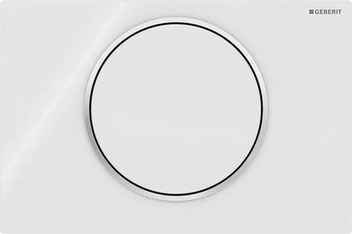Geberit 115.758.KJ.5-Öblítő nyomólap Sigma10 24,6x16,4 cm fehér/fényes króm