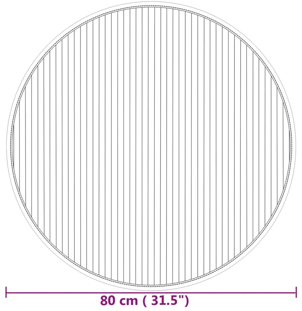 kerek természetes bambusz szőnyeg 80 cm