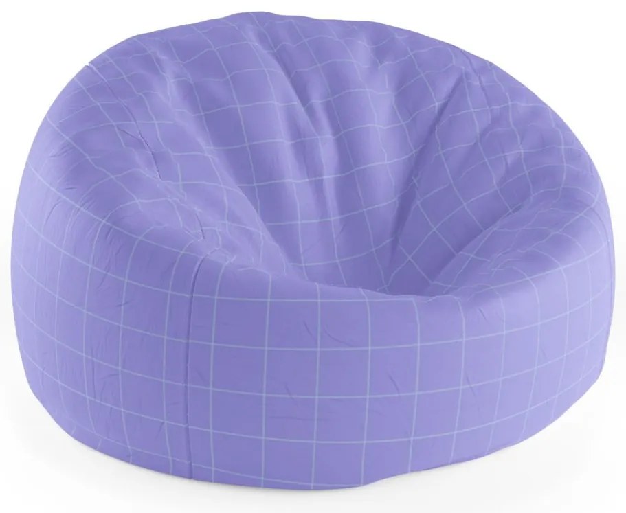 Cocoon babzsák lila négyzetminta, lila