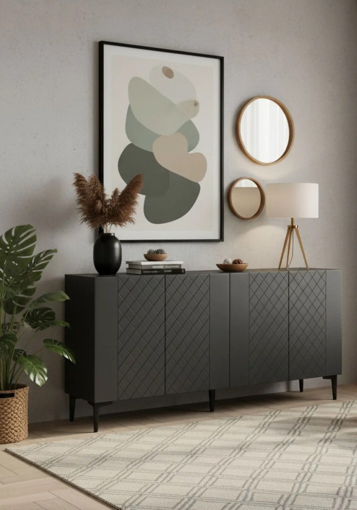 Resso komód, antracit, 150 cm