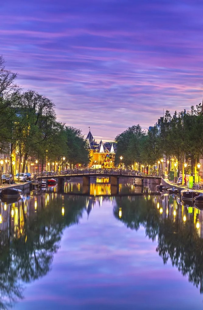 Poszter 53x81cm Amszterdami csatorna, Assaf Frank