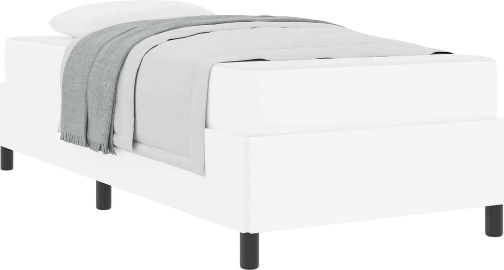 vidaXL Ágykeret matracmal Fehér 80 x 200 cm szövet