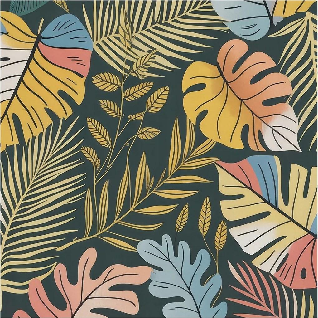 Flizelin tapéta Divatos 3D fali Trópusi energia 250x250 ragasztóval