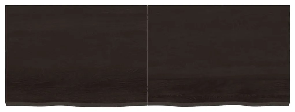 sötétbarna kezelt tömör tölgyfa asztallap 140x50x(2-4) cm