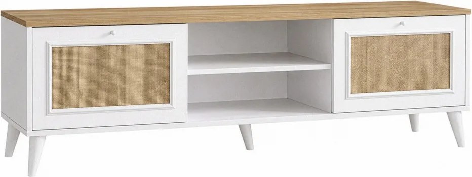 Mount TV-állvány, fehér-tölgy, 180 cm