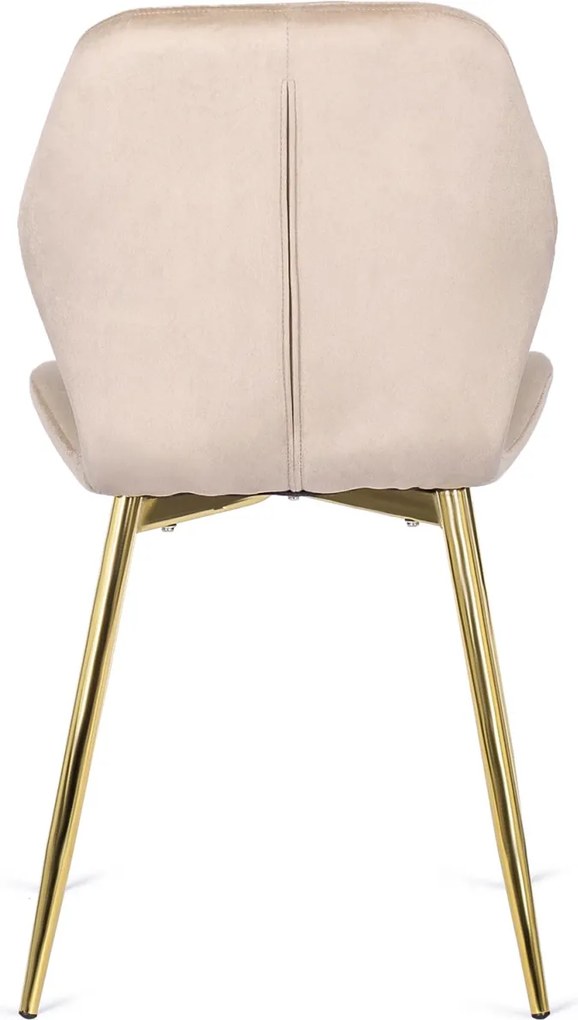 Krzesło LUCKY Kremowe Welurowe