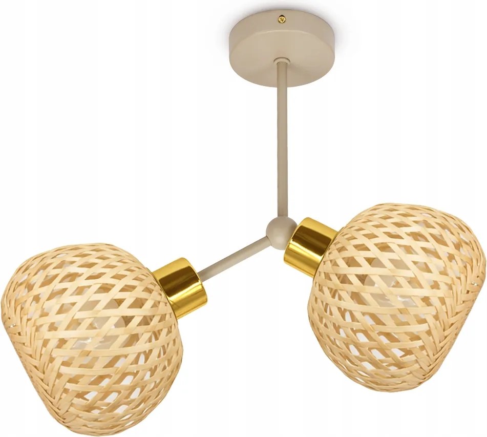 Modern mennyezeti lámpa bézs arany E27 Led konyha nappali asztal