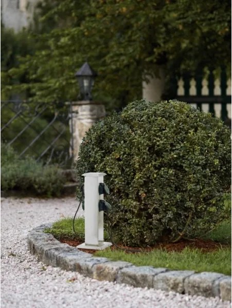 EGLO 90748 - Kültéri csatlakozós oszlop PARK 4 zöld SCHUKO IP44