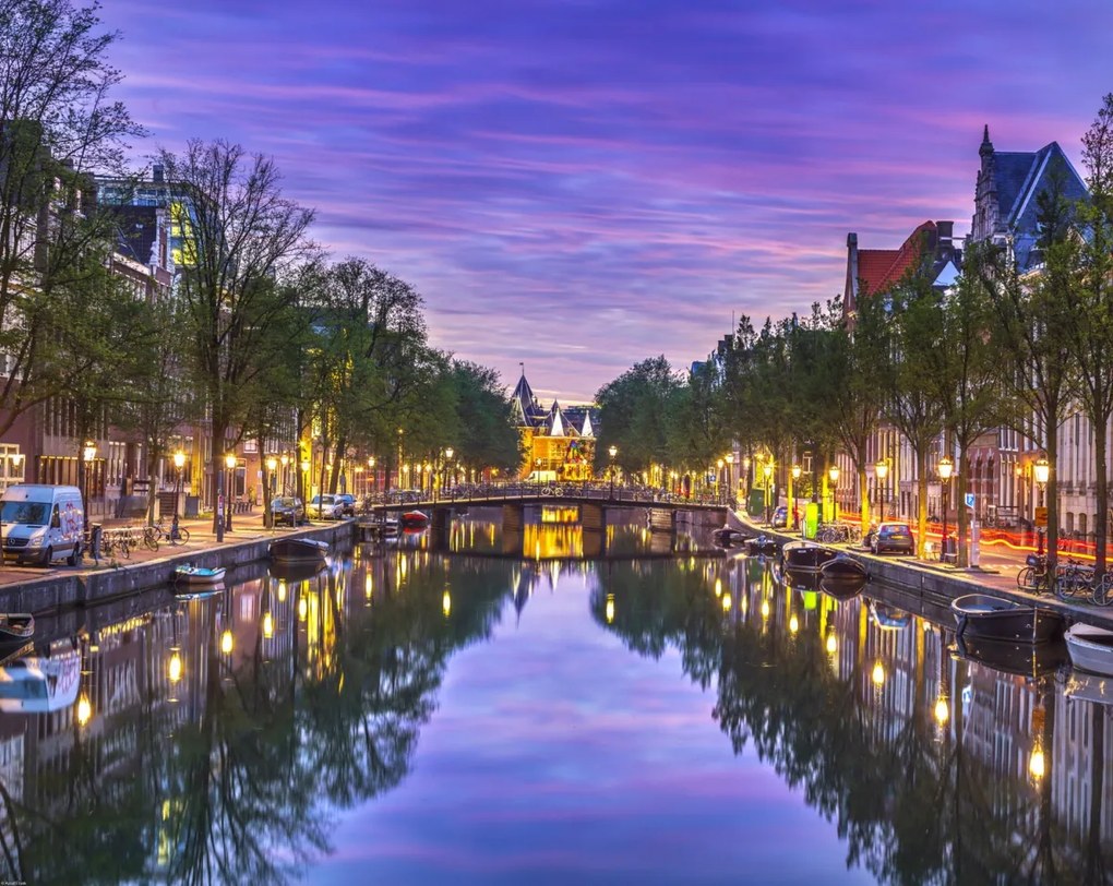 Poszter 76x60,5cm Amszterdami csatorna, Assaf Frank