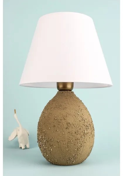 Asztali lámpa RAMZES 1xE27/40W/230V fehér/barna