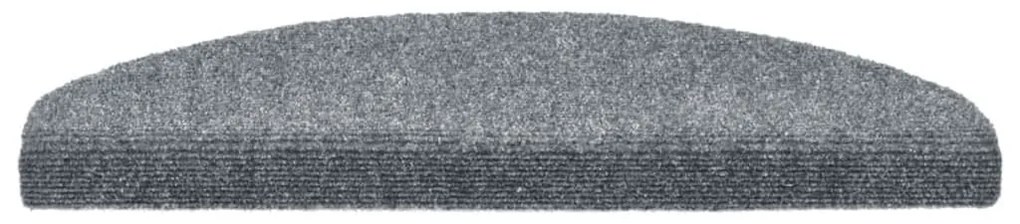 5 db világosszürke lyukasztott öntapadó lépcsőszőnyeg 65x21x4cm