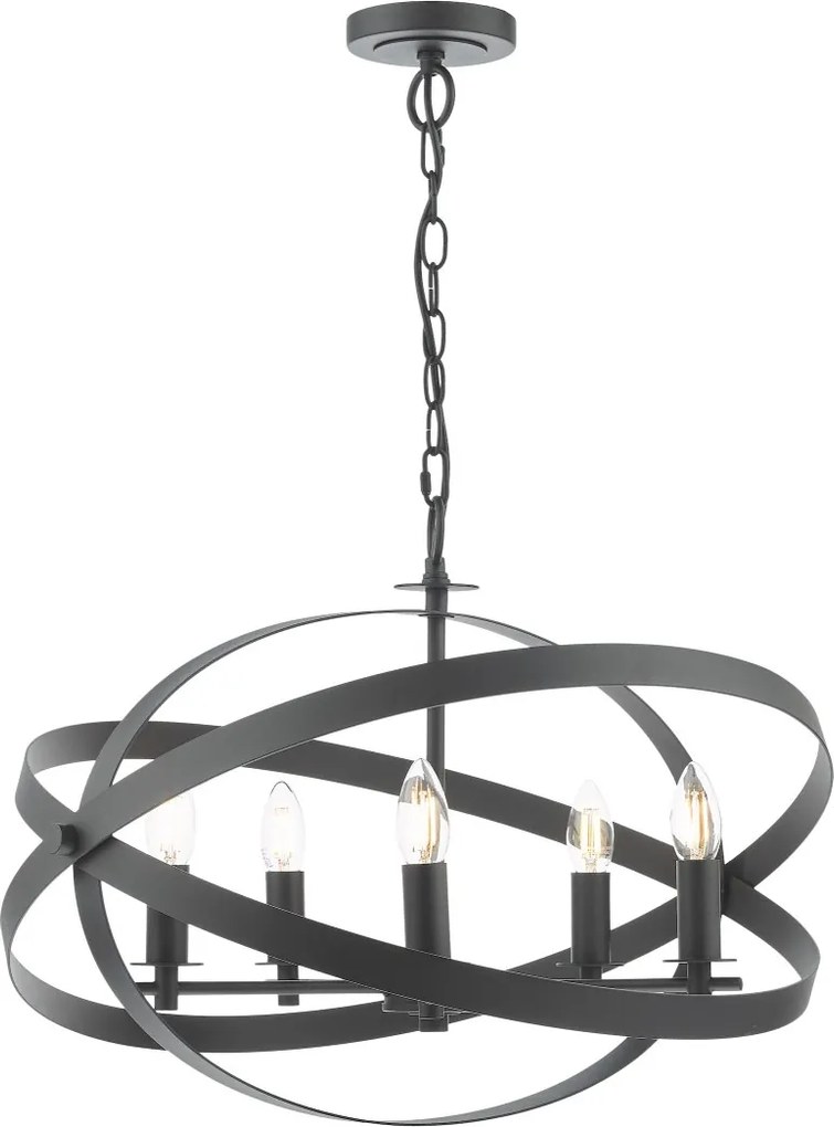 Dar Lighting vintage függeszték nitya matt fekete darnit0522