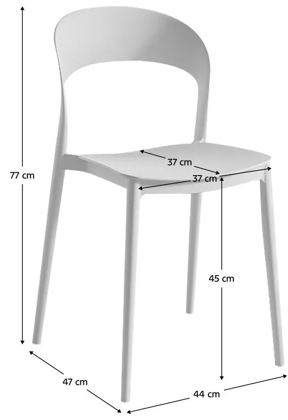 Étkezőszék Recibir (fehér) . 1116462