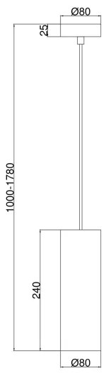 Maytoni P011PL-01CH - Csillár zsinóron GIOIA 1xE14/40W/230V fekete