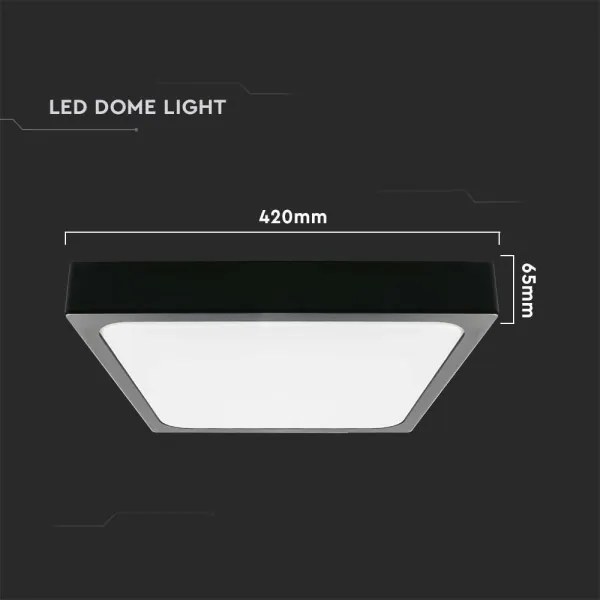 LED Fürdőszobai mennyezeti lámpa LED/30W/230V 6500K IP44 42x42 cm fekete