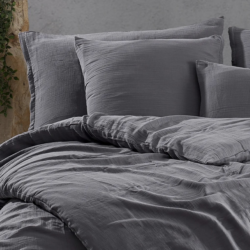 4Home Muszlin ágynemű Steel, 220 x 200 cm, 2 db 70 x 90 cm