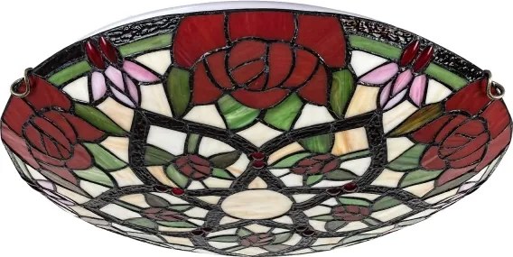 Brilagi - Tiffany-stílusú vitrázs mennyezeti lámpa GARLAN 2xE27/60W/230V