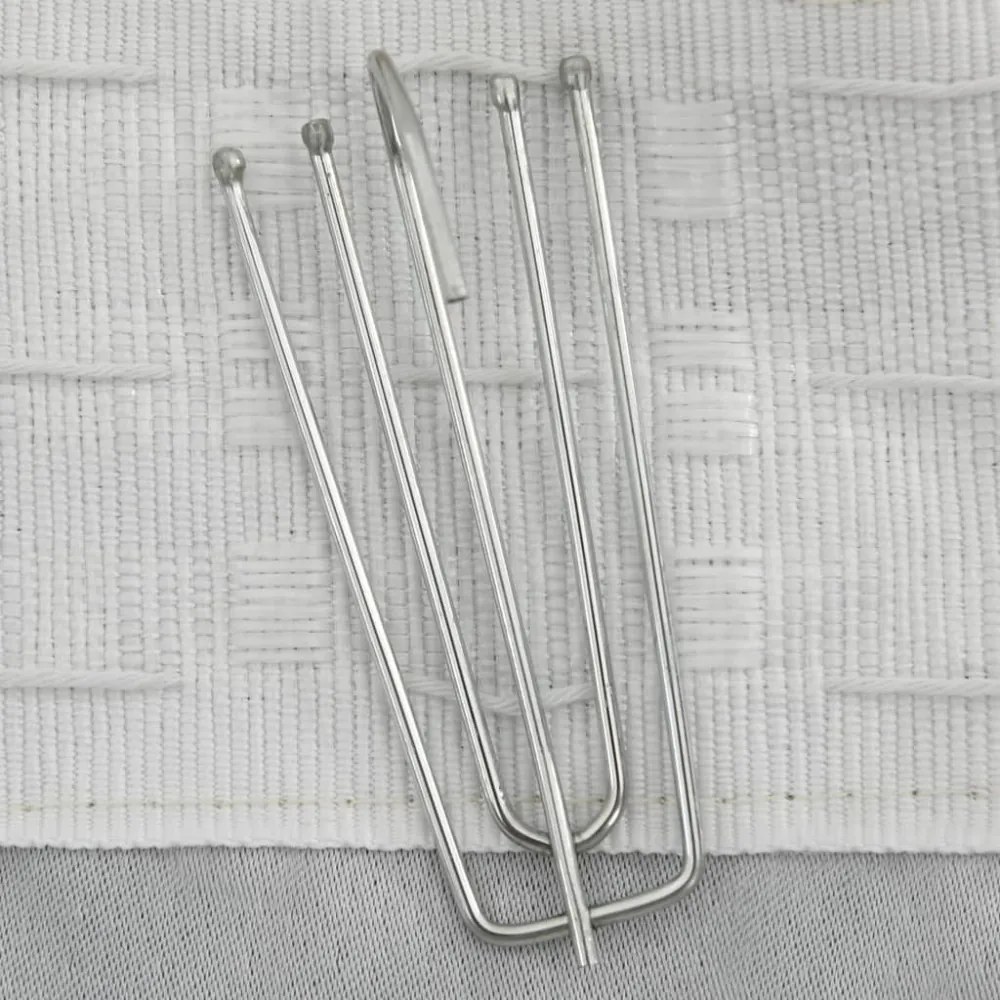 2 db bézs vászonhatású sötétítőfüggöny kampókkal 140 x 245 cm