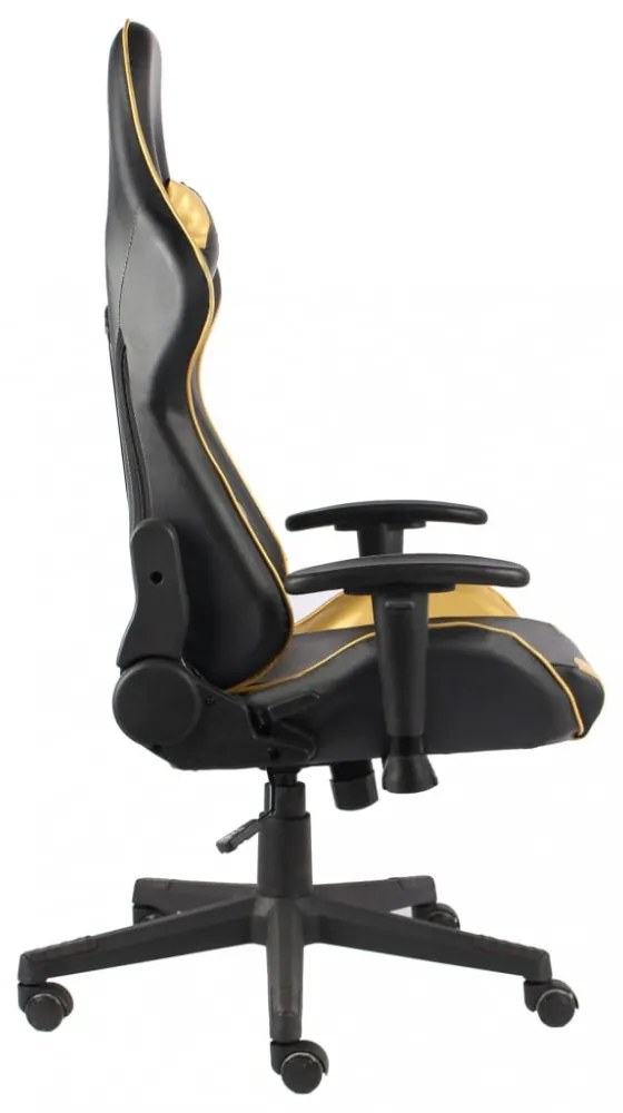 aranyszínű PVC forgó gamer szék