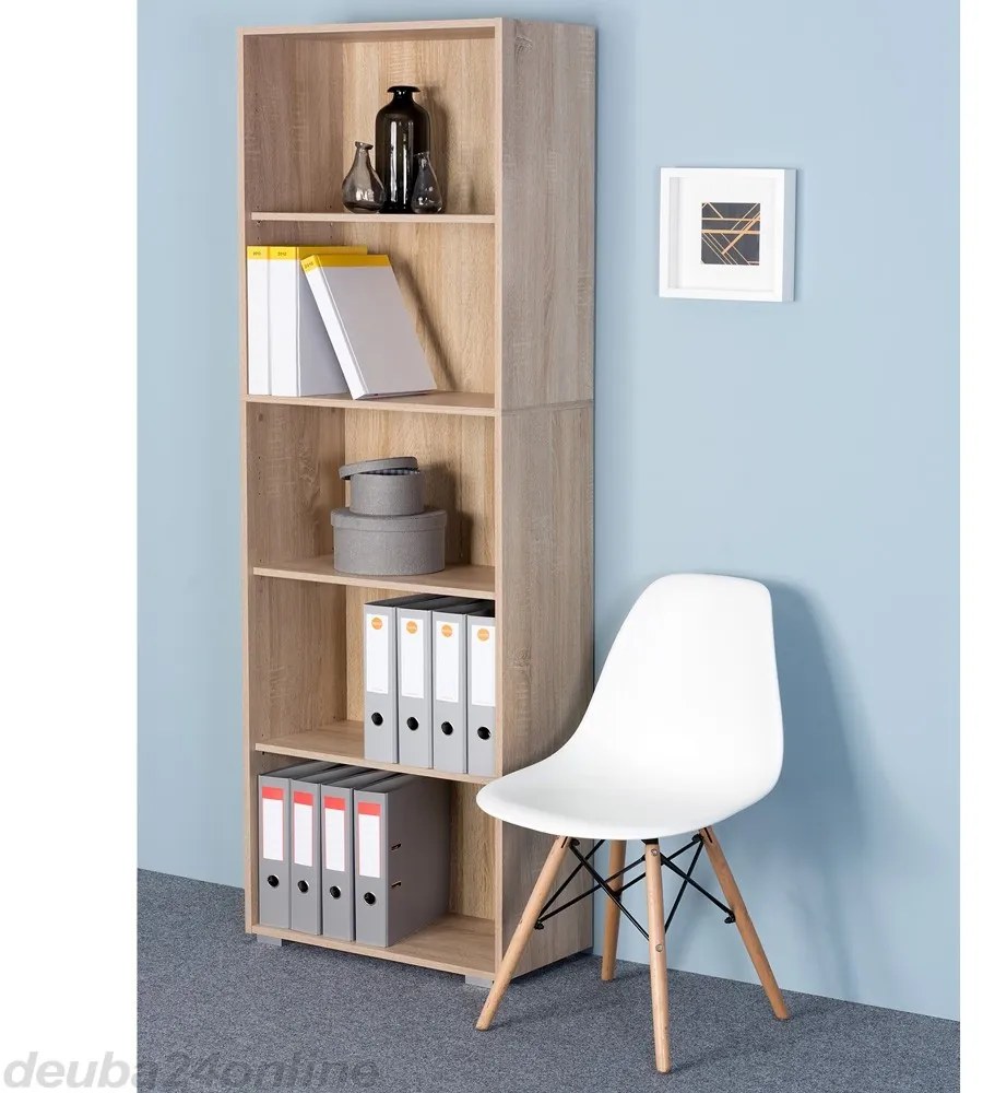 Casaria® Könyvespolc 190 cm - 5 rekesz