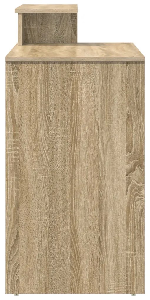 Íróasztal Tárolóval Sonoma tölgy 120,5x44x88,5 cm Szerelt fa