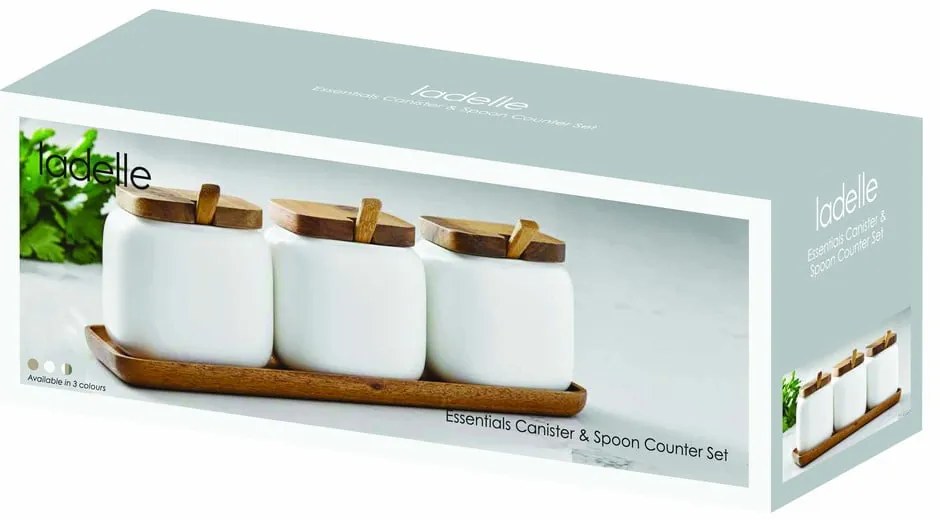 Porcelán cukortartó-sótartó doboz szett 3 db-os Essentials – Ladelle
