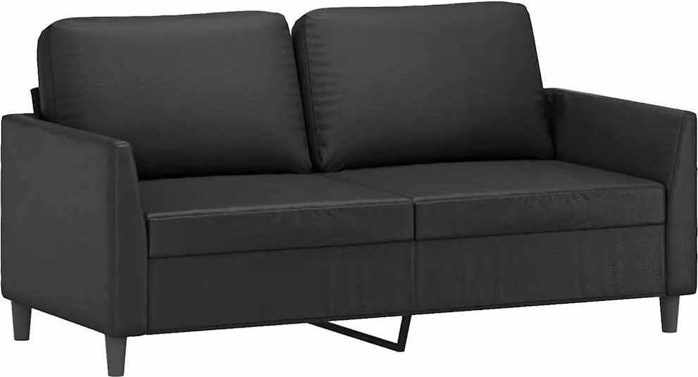 vidaXL 2 személyes fekete műbőr kanapé 140 cm