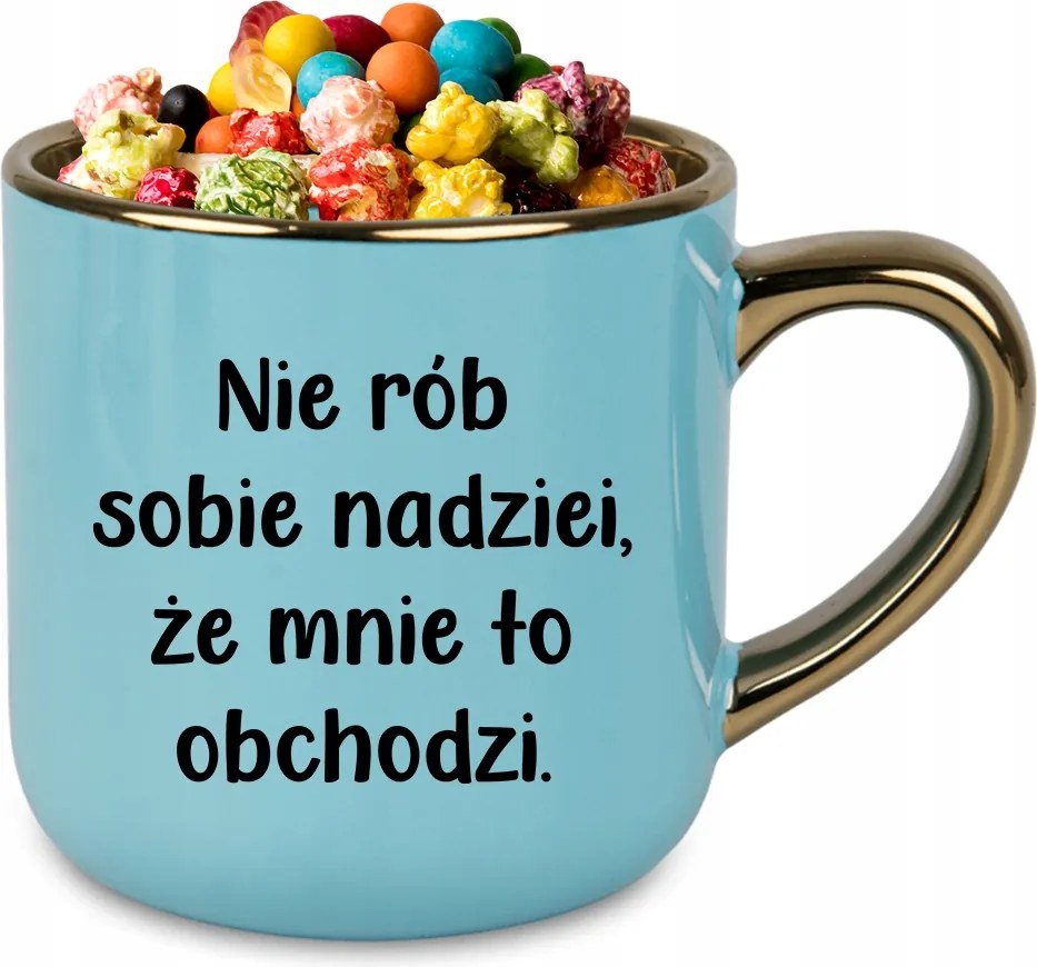 Bögre Elegant XXL Kék 400ml Kerámia Vicces Kütyü Ne Csinálj Reményt