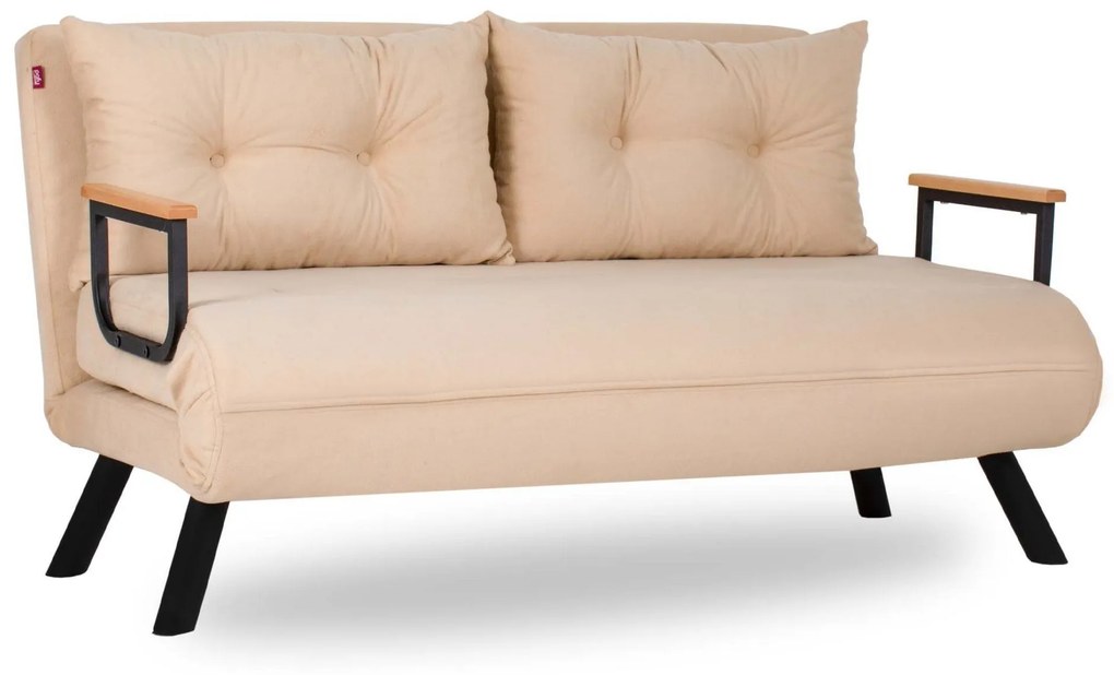 2 személyes kanapéágy Homoko 2-Seater - Krém