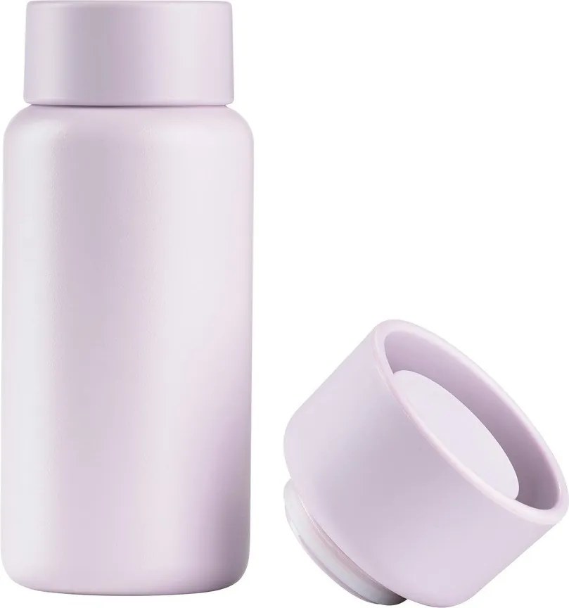 Világos rózsaszín rozsdamentes acél termobögre 400 ml Singles – Zone