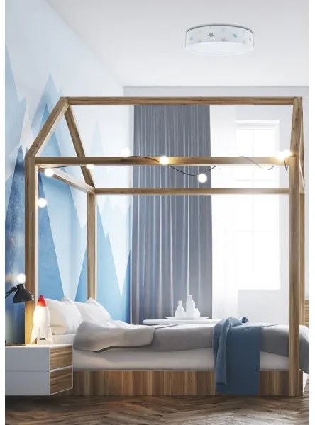 GALAXY KIDS LED/24W/230V dimmelhető csillagos fehér/szürke/kék + DO