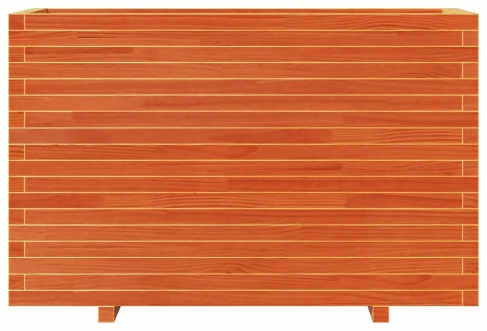 viaszbarna tömör fenyőfa kerti virágláda 110x40x72 cm