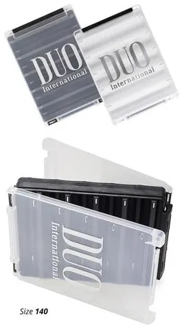 DOBOZ DUO REVERSE LURE CASE 140 20.5x14.5x4cm Pearl Black/Gold Logo