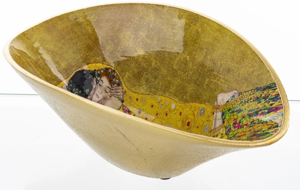 Gustav Klimt tál többszínű fém 8x20x12.5cm