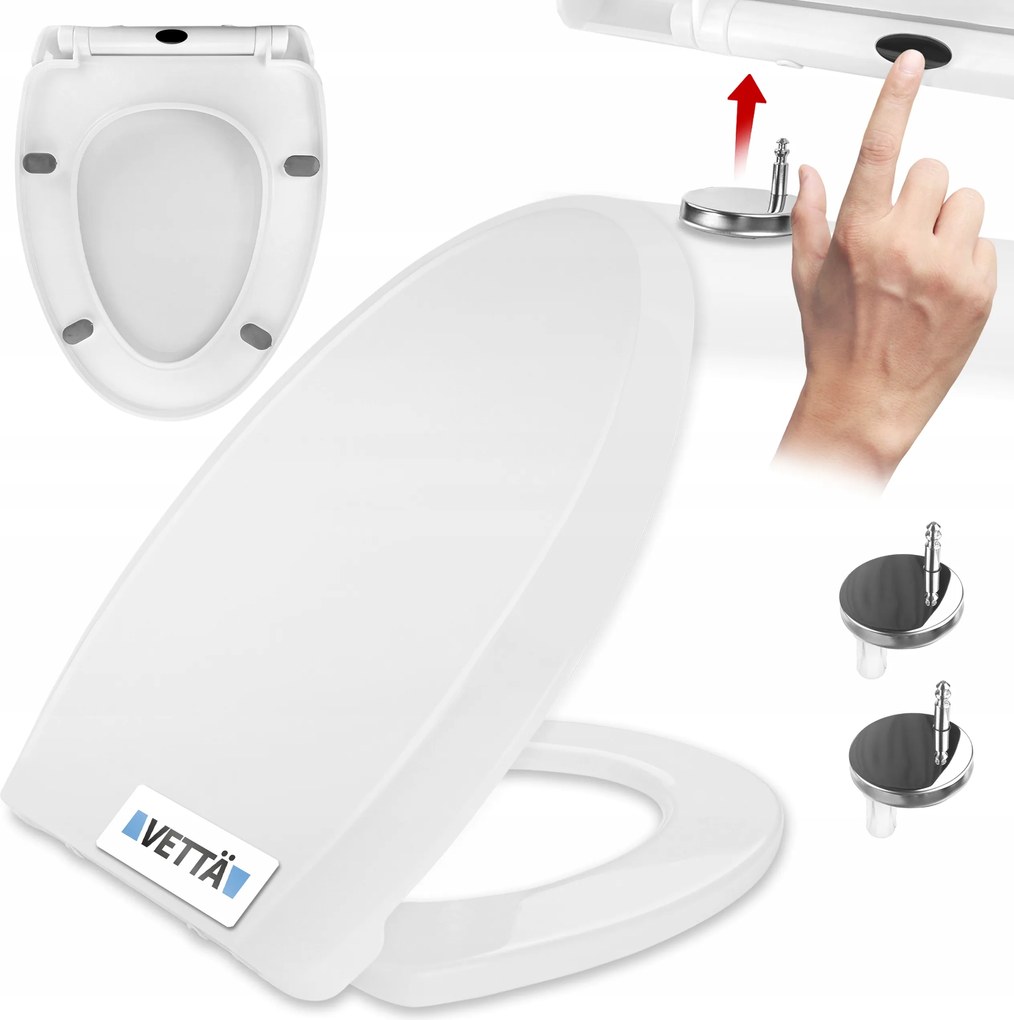 WC-ülőke Szabadon álló Kemény Kivehető Univerzális Erős Prémium Wc