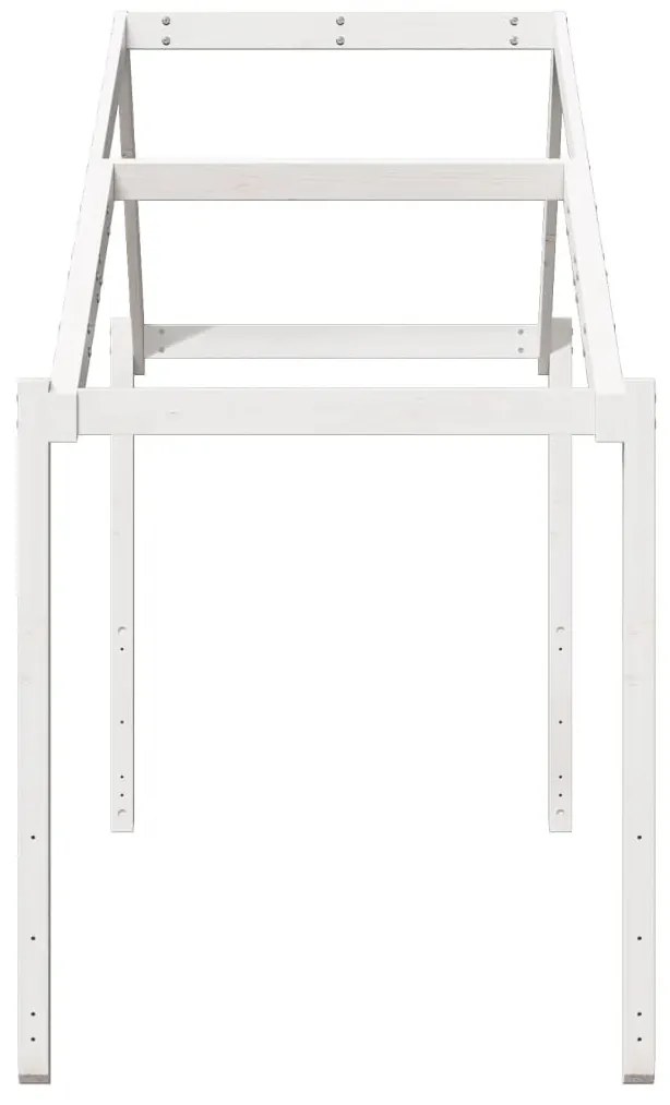 fehér tömör fenyőfa gyerekágytető 213 x 85,5 x 144,5 cm
