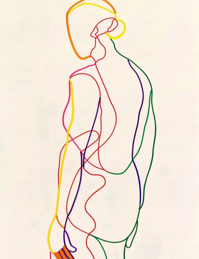 Poszter 50x65cm Szivárványos vázlat