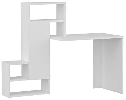 Munkaasztal polccal IRMAK 119x138,6 cm fehér