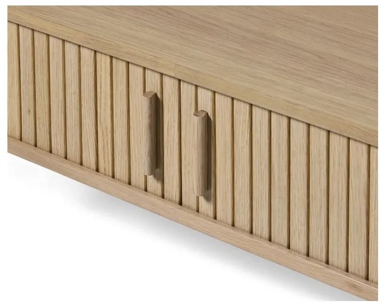 Natúr színű dohányzóasztal tölgyfa dekorral 60x120 cm Meta – Unique Furniture