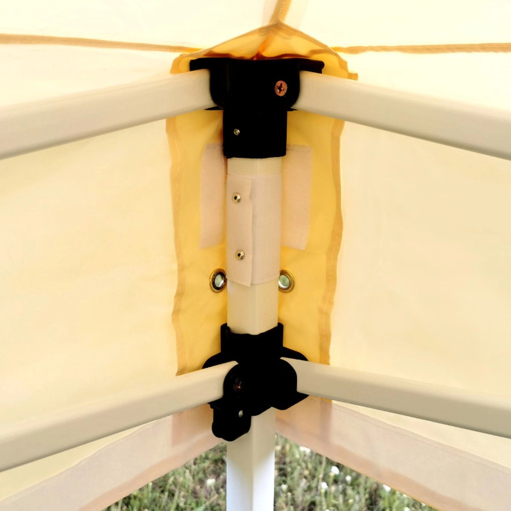 Kerti sátor 3x4,5m Acél | Gyorsan felállítható Pavilon Eseményekhez és Partikhoz - plusz 3 oldalfal - Kék