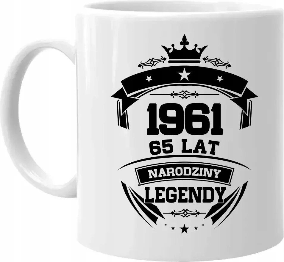 1961 Egy legenda születése 65 éves Nyomtatott Bögre Ajándék 65. Születésnapra