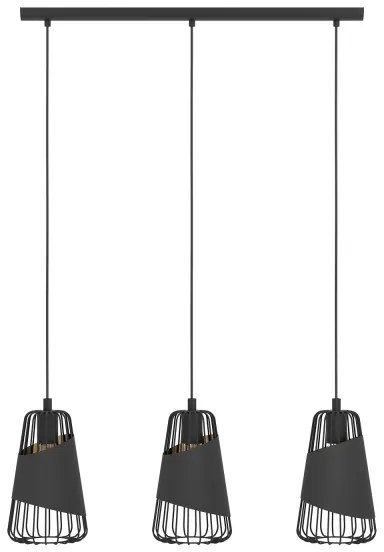 Eglo 49448 - Csillár zsinóron AUSTELL 3xE27/60W/230V