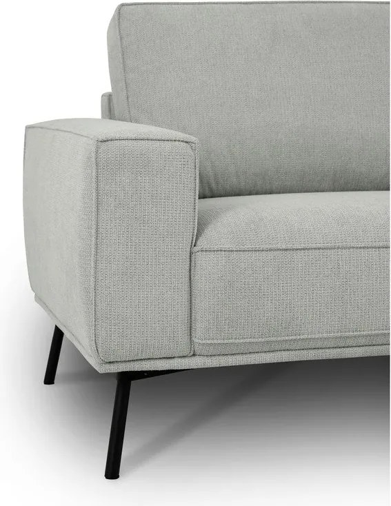 Világosszürke zsenília sarokkanapé (jobb oldali-L alakú) Amsterdam – Scandic