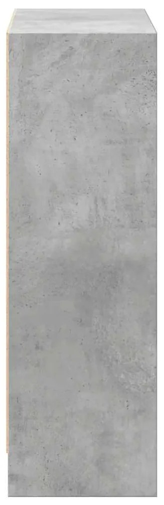 betonszürke forgácslap könyvespolc 80 x 24 x 75 cm