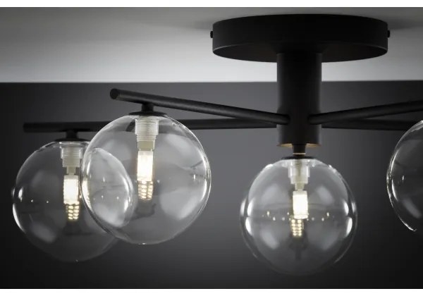 Jupiter 2046 - Felületre szerelhető csillár PRATO 5xG9/10W/230V fekete/átlátszó