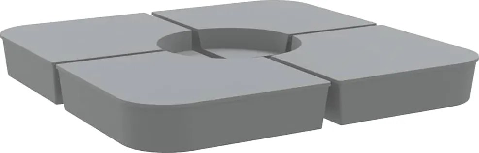 vidaXL 4 db napernyő alapkészlet keresztállvány napernyőhöz 100 kg PP