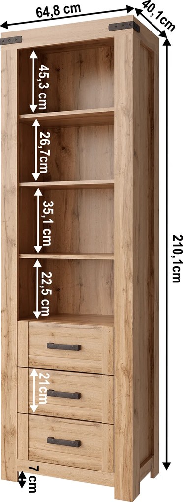 Polcos állvány 3S, wotan tölgy, MORATIZ