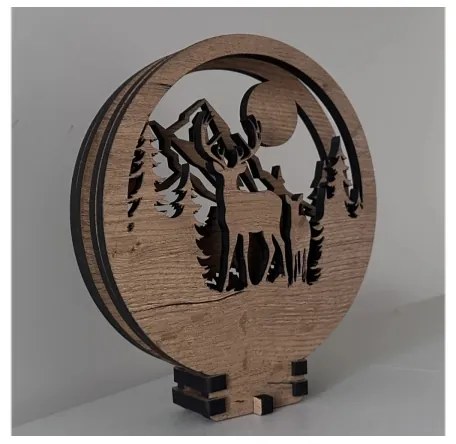 Li-Go 23592/DUB2 - LED dimmelhető asztali dekoráció LED/12W/230V 20x22 cm tölgy